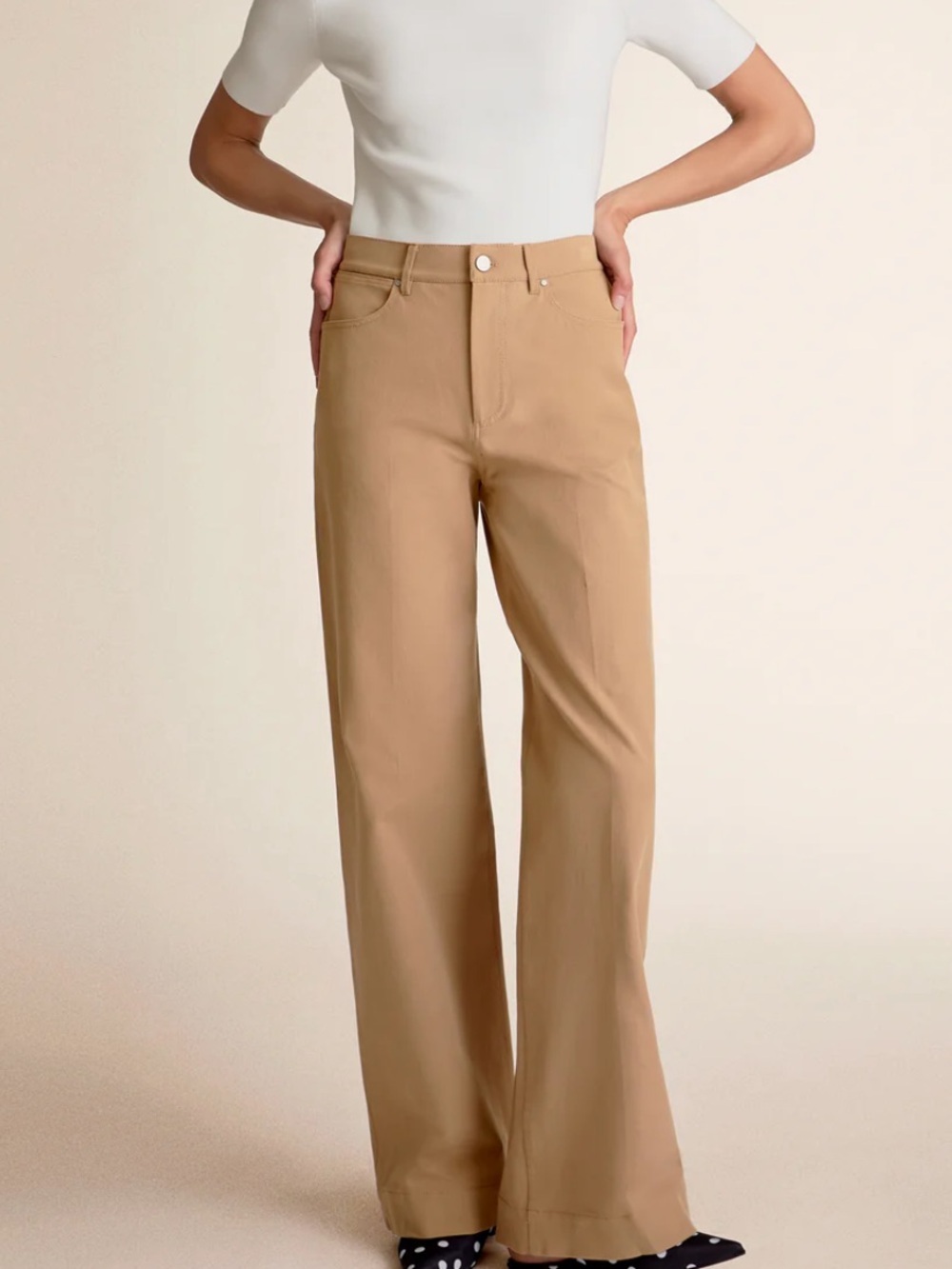 M.M. Lafleur | Tan Milo Wide Leg Jean